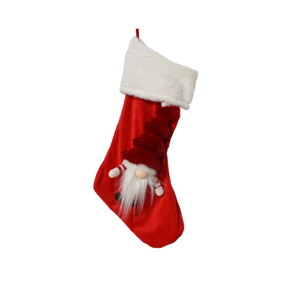 Kerstkous | rood met kerstman | 56cm