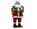 Grote kerstman met cadeau en zuurstok | polyester | rood/multicolor | 300cm