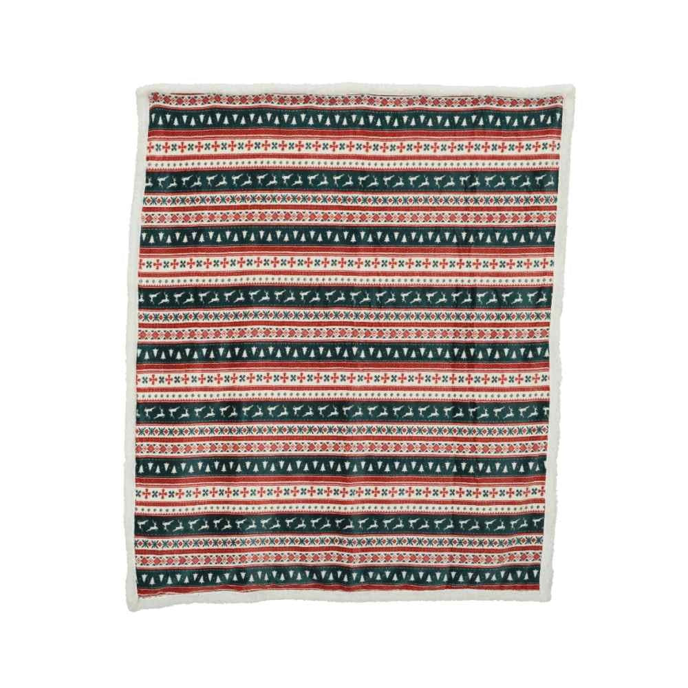 Kerstkleed rendier | groen/rood | 150cm