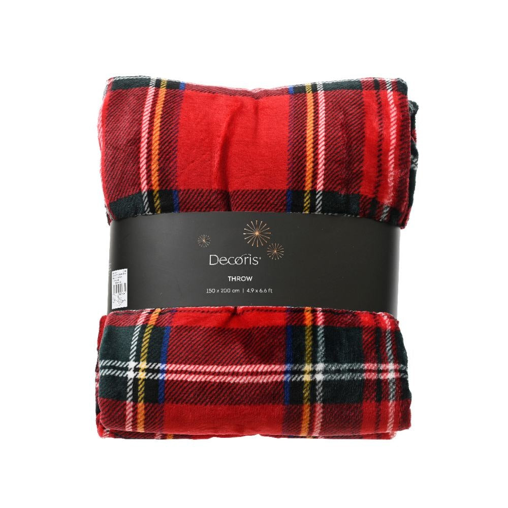 Kerstkleed geruit | rood | 200cm
