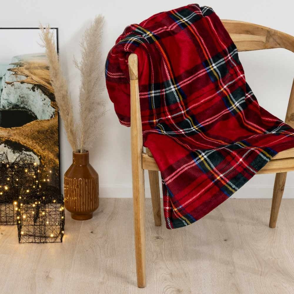 Kerstkleed geruit | rood | 200cm