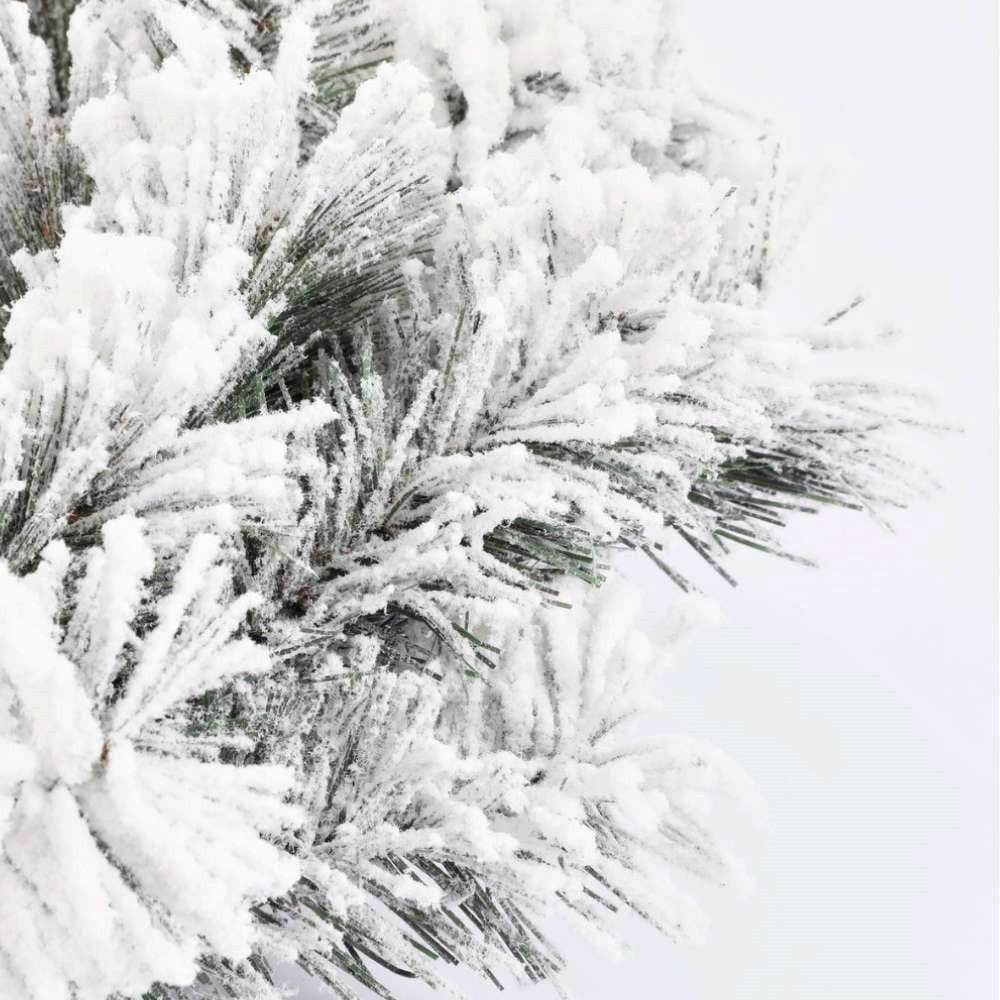 Dinsmore kerstguirlande set van 6 | wit/met sneeuw | 270cm