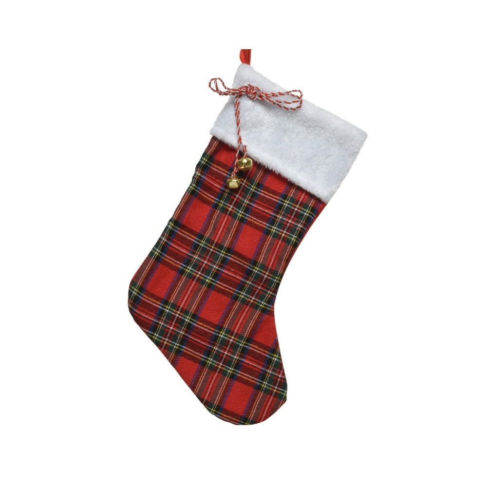 Kerstkous | rood/groen met ruitjes | 40cm