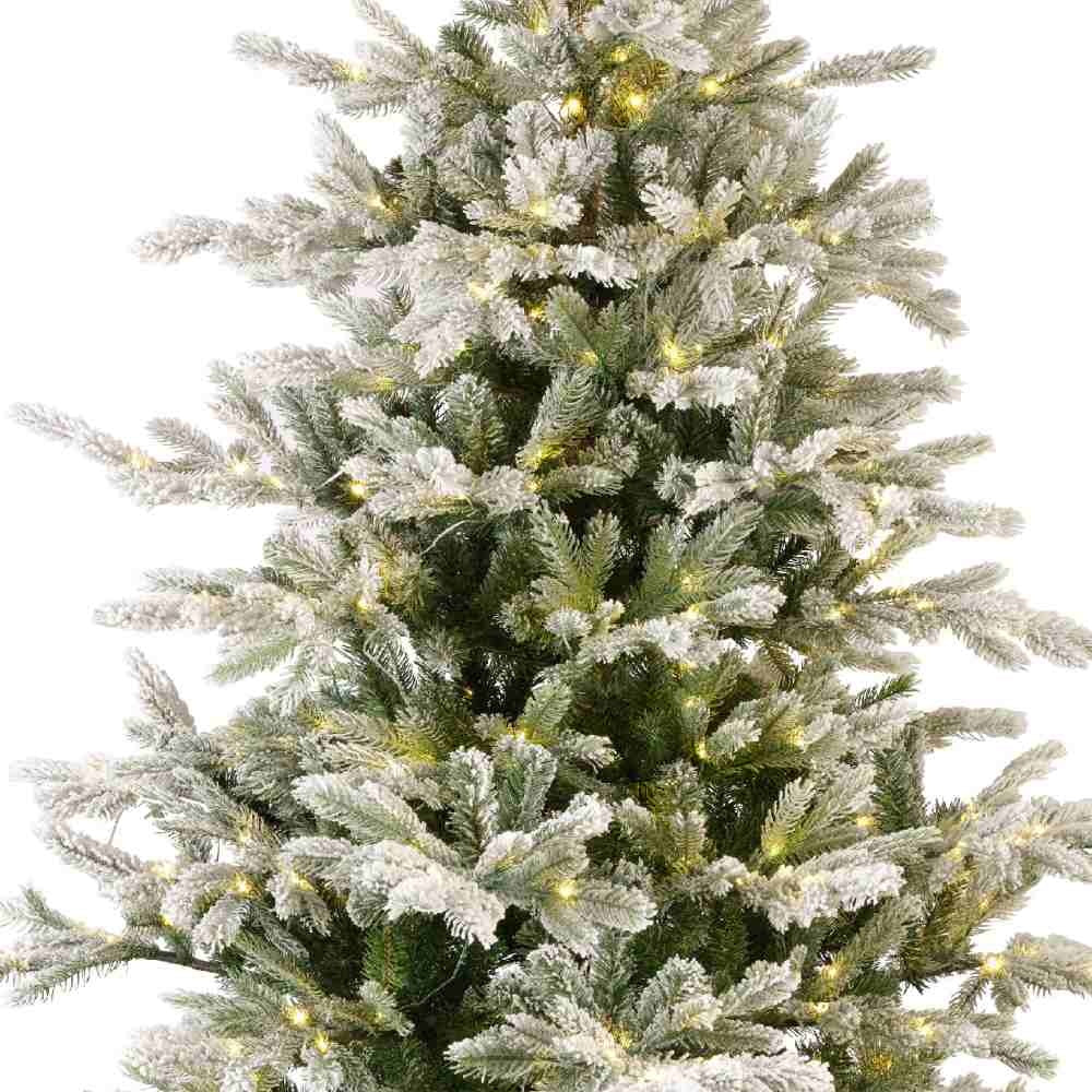 Grandis Fir Snowy kunstkerstboom 240ø162cm | wit/met sneeuw met 700 LED lampjes