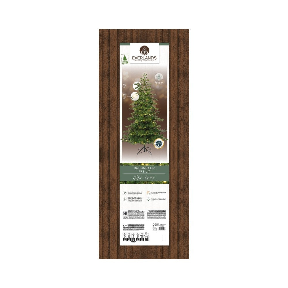 Balsamea Fir kunstkerstboom 210xø130cm | groen | 500 LED lampjes