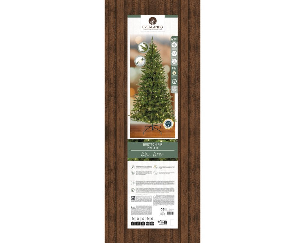 Bretton Fir kunstkerstboom 240xø121cm | groen met 500 LED lampjes