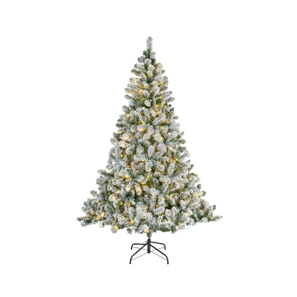 Imperial Pine kunstkerstboom 180xø117cm | wit/met sneeuw met 260 LED lampjes