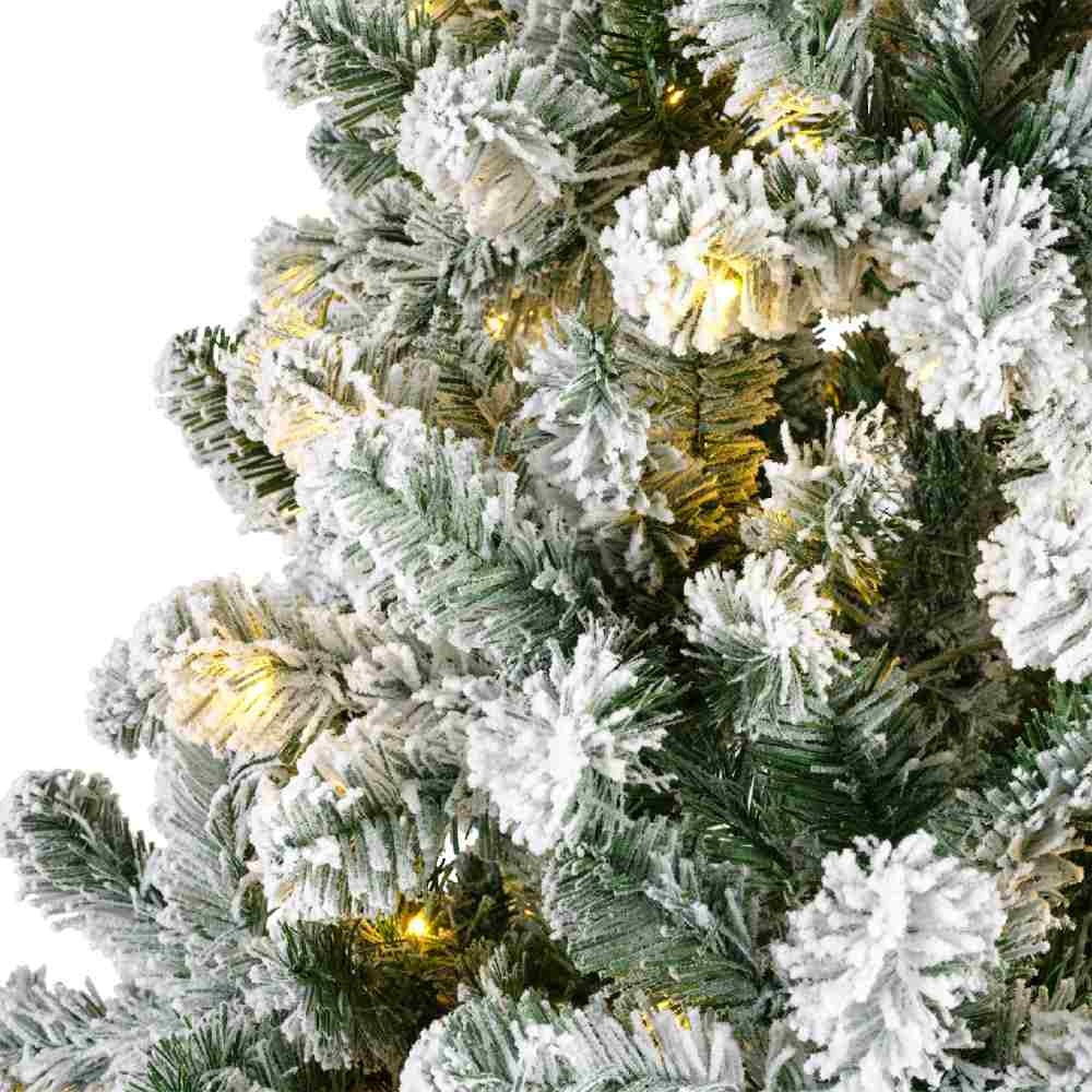 Imperial Pine kunstkerstboom 180xø117cm | wit/met sneeuw met 260 LED lampjes