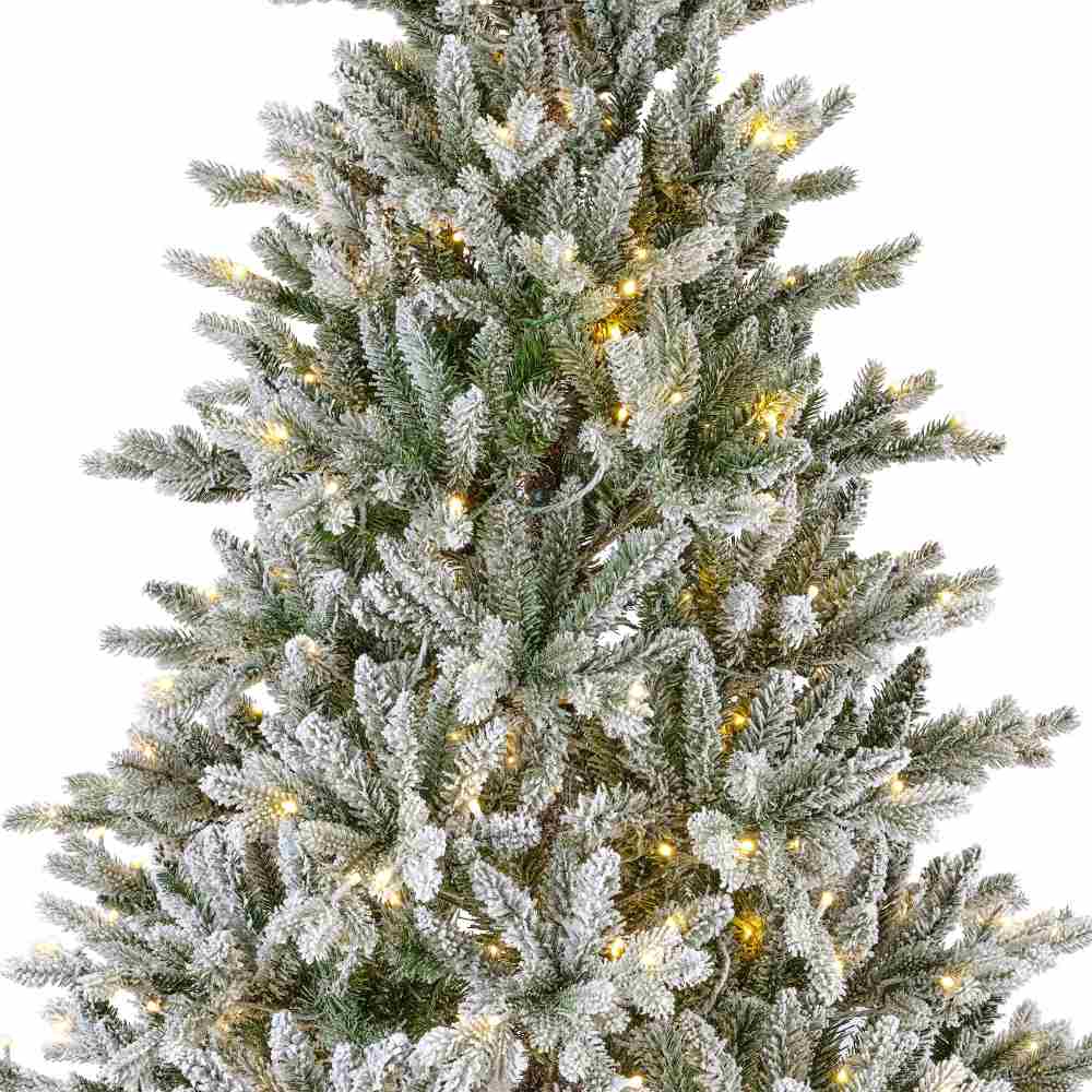 Allison Pine Snowy kunstkerstboom 210xø127cm | wit/met sneeuw met 430 LED lampjes