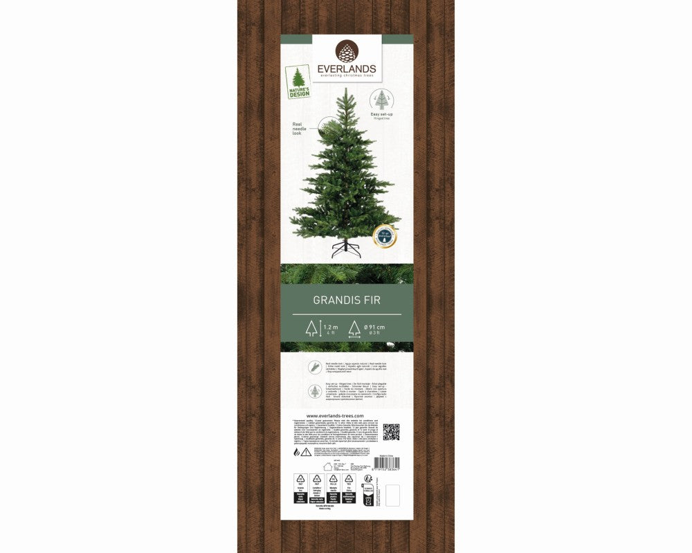 Grandis Fir kunstkerstboom 120xø91cm | groen