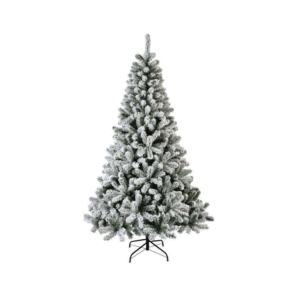 Monarch Pencil kunstkerstboom smal 300xø166cm | wit/met sneeuw details