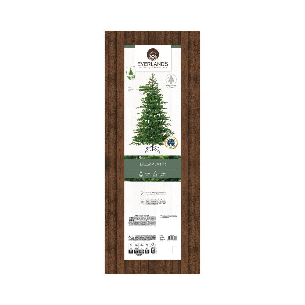 Balsamea Fir kunstkerstboom 180xø115cm | groen
