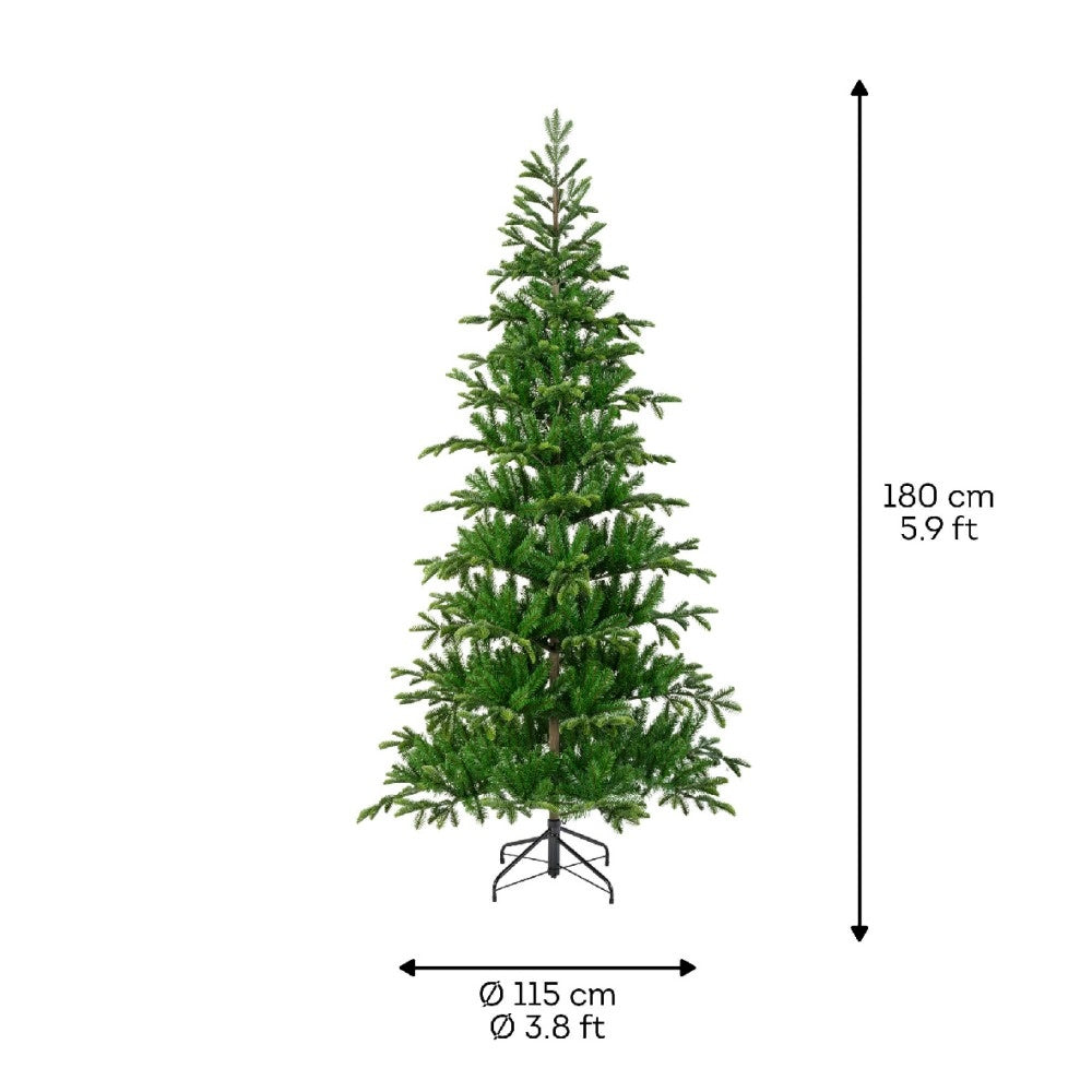 Balsamea Fir kunstkerstboom 180xø115cm | groen