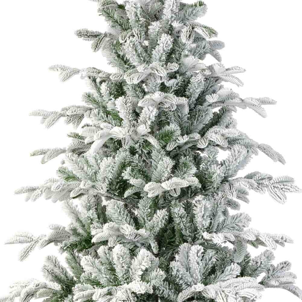 Balsamea Fir kunstkerstboom 210xø130cm | wit/met sneeuw