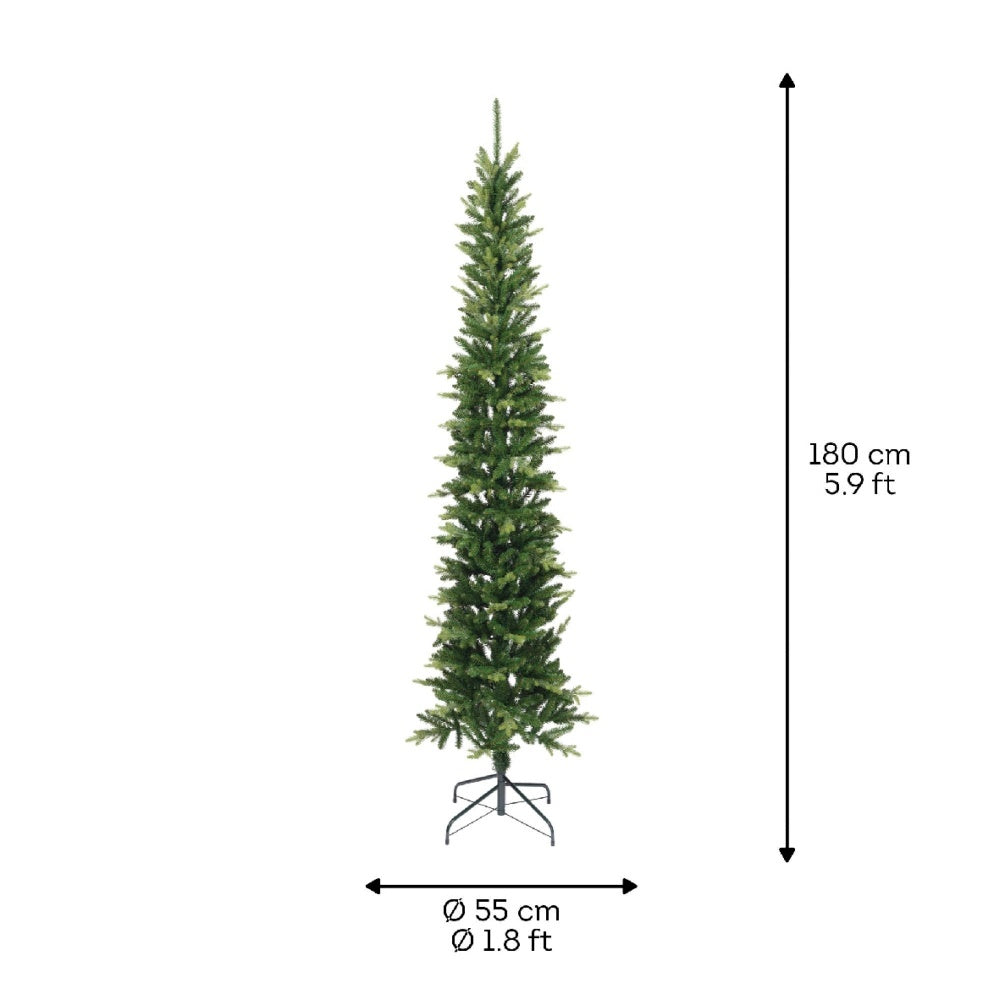 Slim Fir kunstkerstboom 180xø55cm | groen