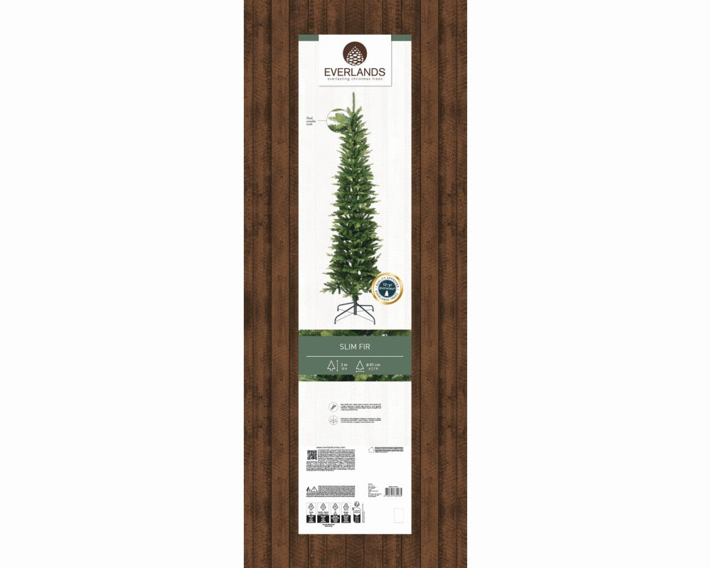 Slim Fir kunstkerstboom 300xø81cm | groen