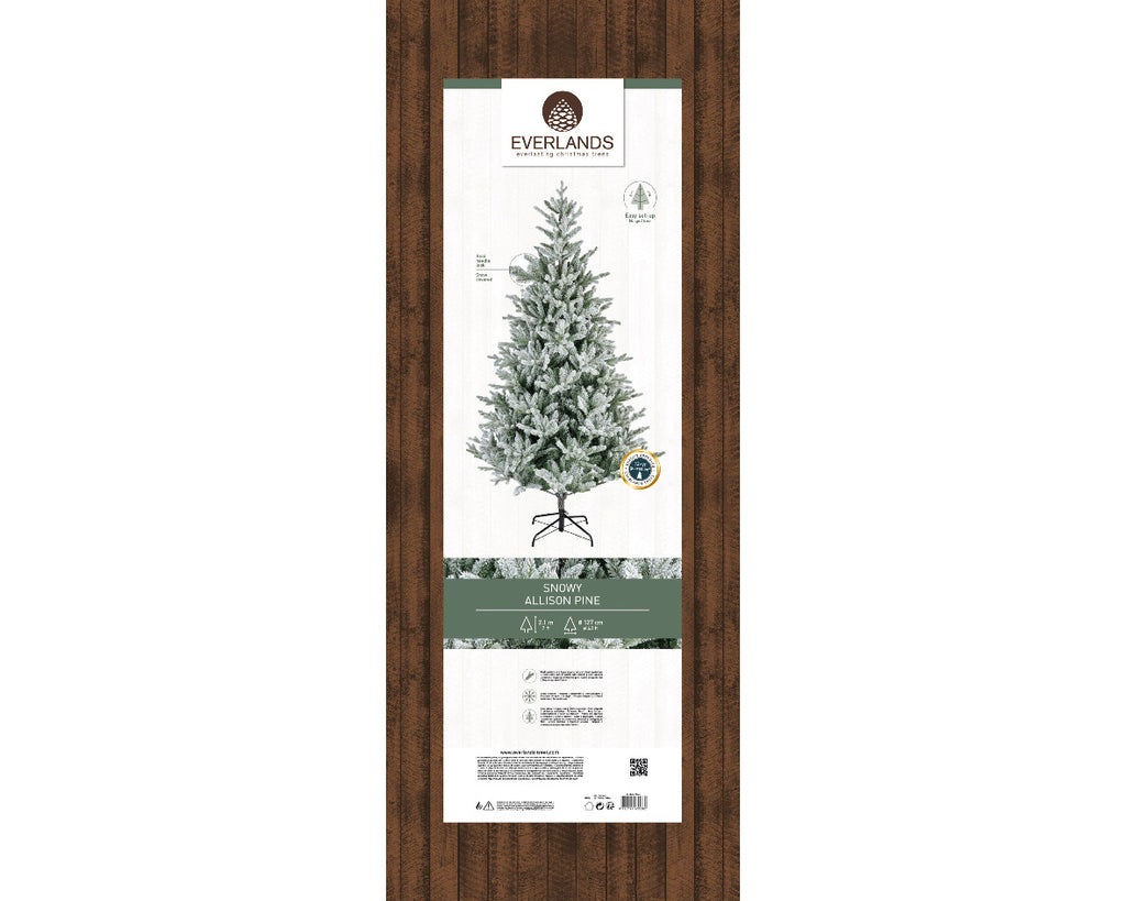 Allison Pine Snowy kunstkerstboom 240xø152cm | wit/met sneeuw