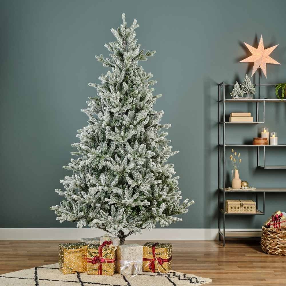 Allison Pine kunstkerstboom 450xø236cm | wit/met sneeuw
