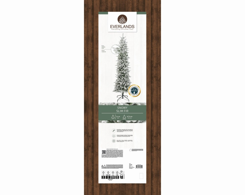 Slim Fir Snowy kunstkerstboom 240xø73cm | wit/met sneeuw