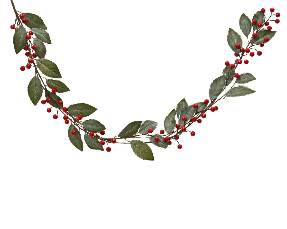 Kerstslinger | foam | rood met parelglans | 130cm
