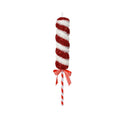 Kersthanger zuurstok | foam | rood/wit | 36cm