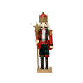 Notenkraker met staf | plastic | rood/goud | 41cm