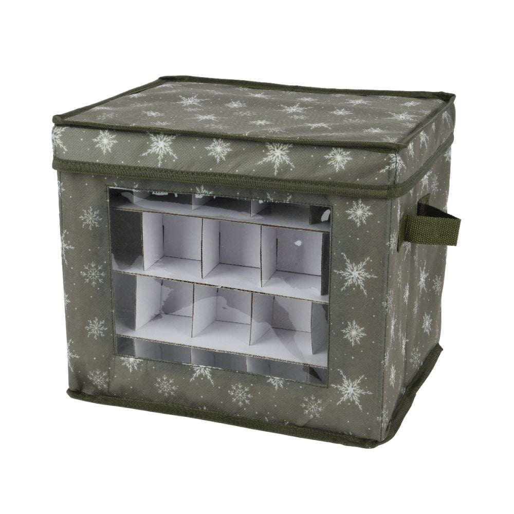 Opbergbox | polyester | groen/wit | 41cm