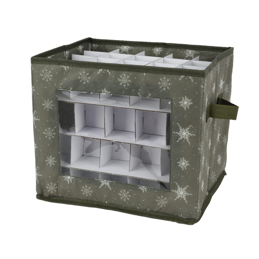 Opbergbox | polyester | groen/wit | 41cm