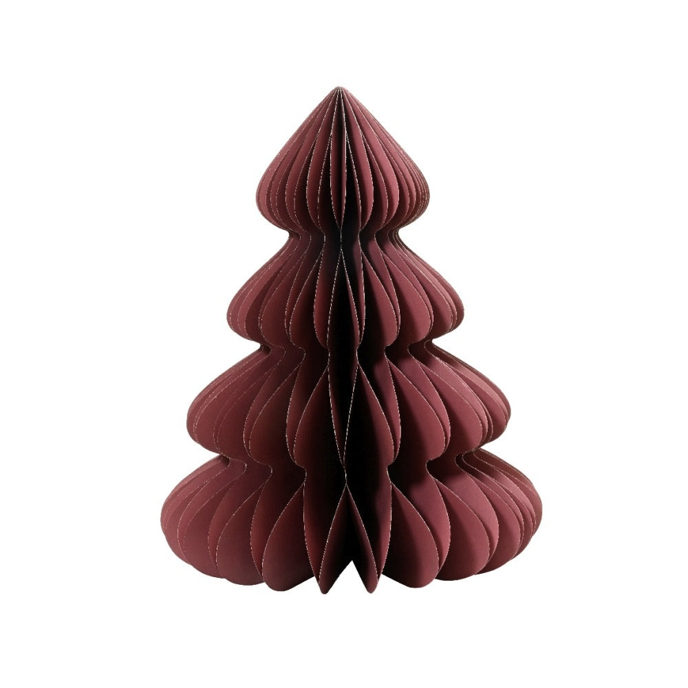 Papieren kerstboom | ossenbloed | 60cm