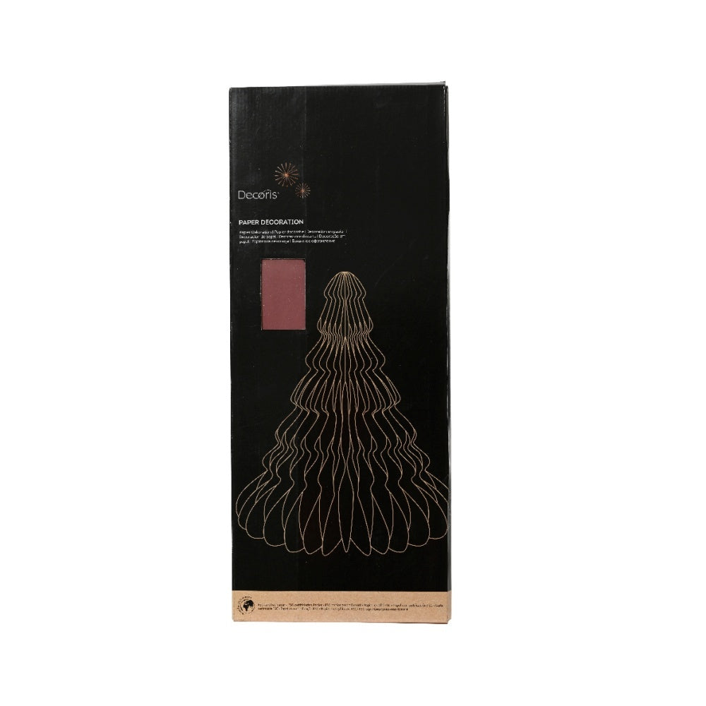 Papieren kerstboom | ossenbloed | 60cm