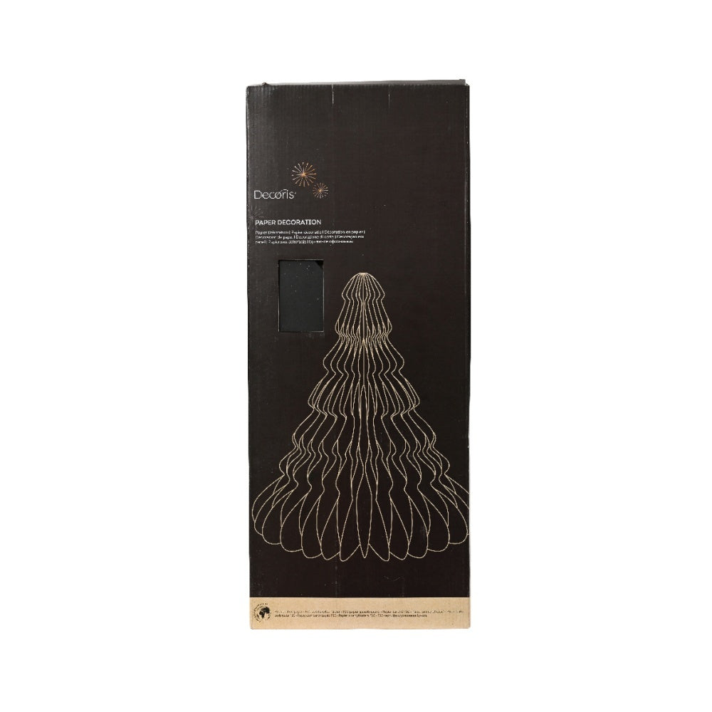 Papieren kerstboom | zwart | 60cm