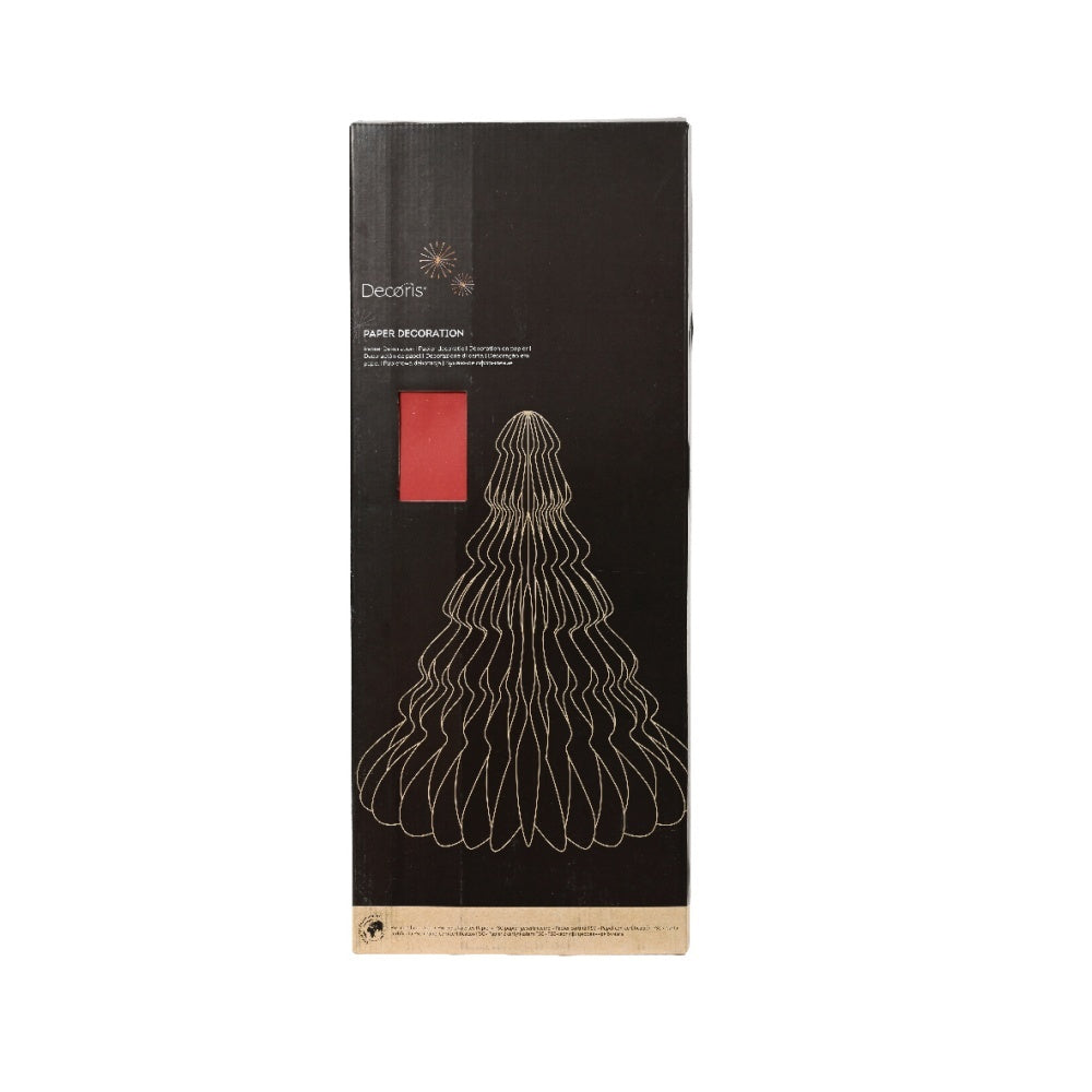 Papieren kerstboom | rood | 60cm