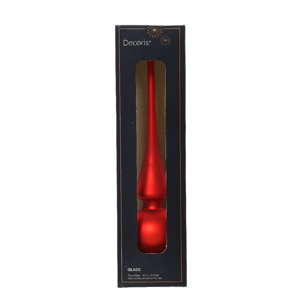Piek van glas | mat | kerstrood | 26cm