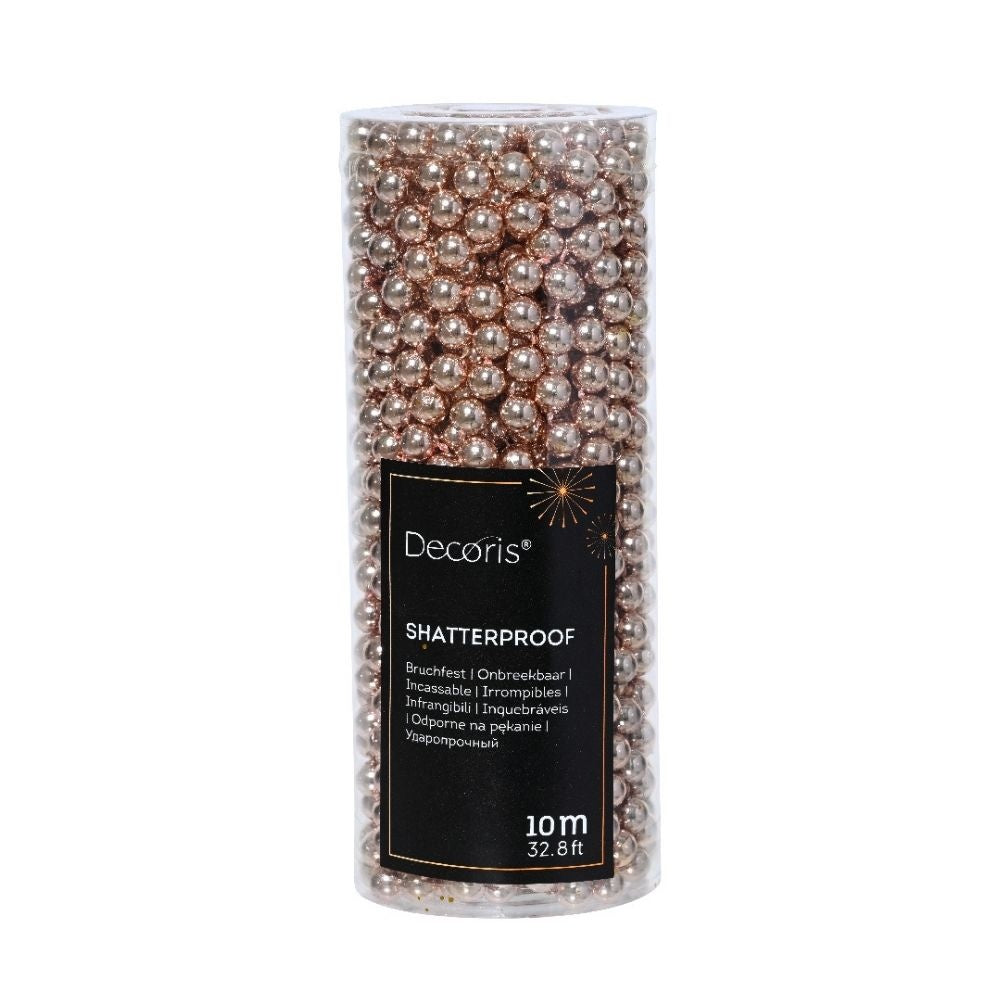 Kralenketting kerstboom | poederroze | 10m