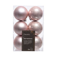Kerstballen set 12-delig | poederroze | kunststof/onbreekbaar | 6cm