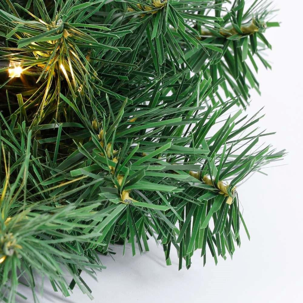 Norton kerstkrans | groen met LED lampjes | 45cm