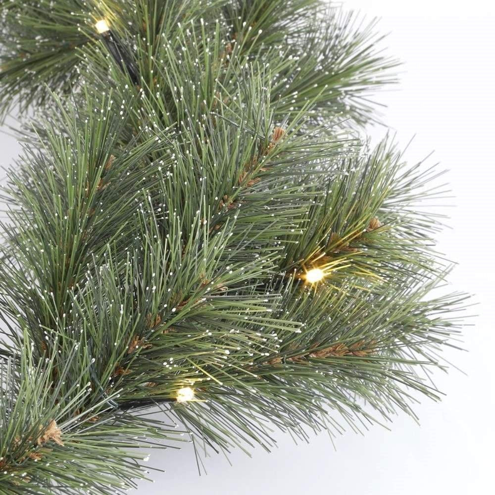 Glendon kerstkrans | groen met bevroren details | 60cm