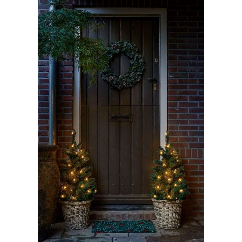 Riverton kerstboompje in pot 90xø58cm | groen met 30 LED lampjes