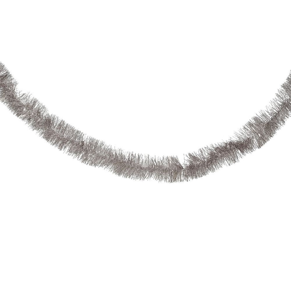 Kerstslinger lametta | glanzend poederroze | 270cm