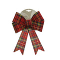 Kerststrik | polyester | rood/geruit | 26cm