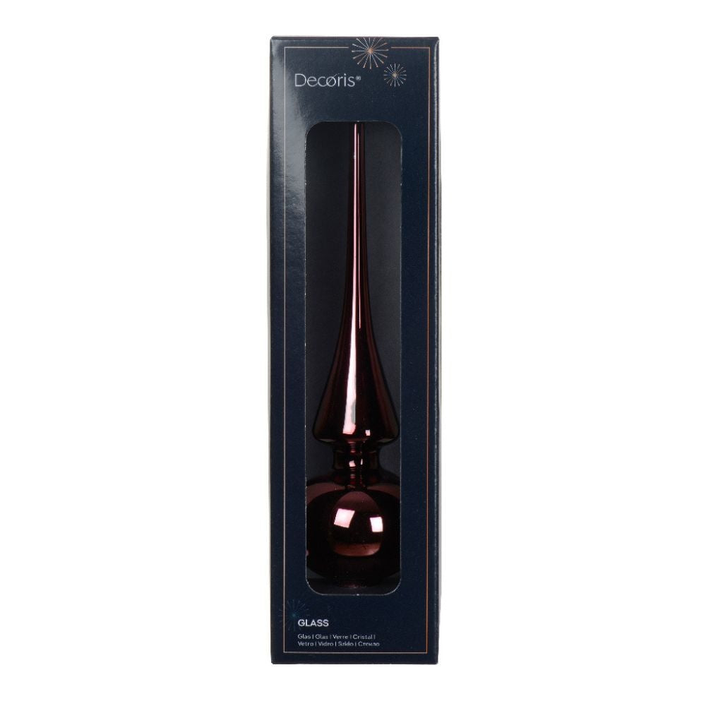 Piek van glas | glanzend | donker mauve | 26cm