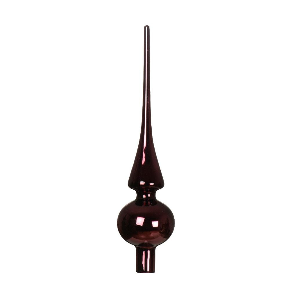 Piek van glas | glanzend | donker mauve | 26cm
