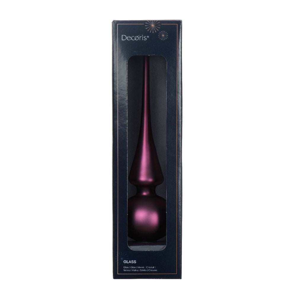 Piek van glas | mat | donker mauve | 26cm