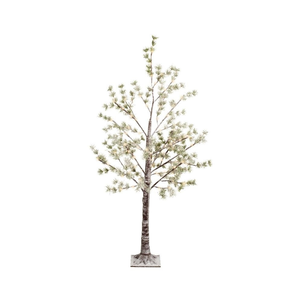 Boom met LED lampjes voor buiten | plastic | groen | warm wit | 150cm