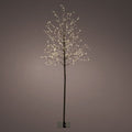 Metalen kerstboom met LED lampjes | geschikt voor buiten | zwart/warm wit | 150cm