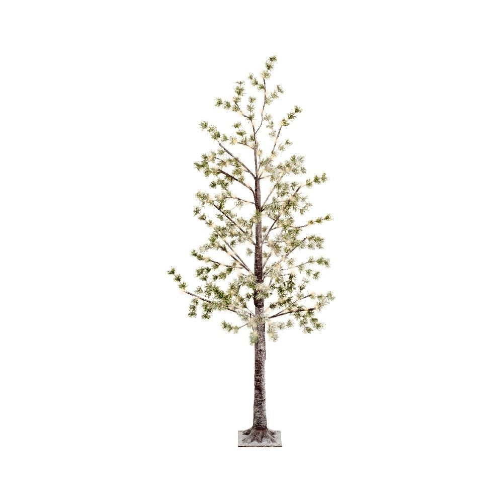 Boom met LED lampjes voor buiten | plastic | groen | warm wit | 180cm