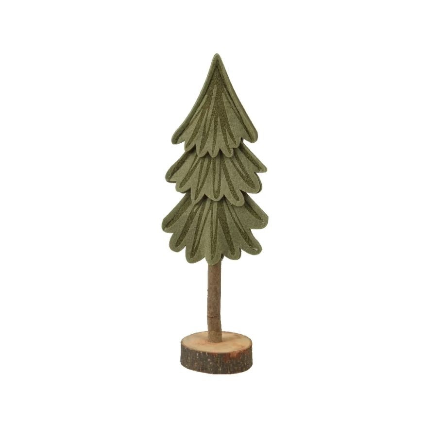 Mini kerstboom decoratief | dennengroen | vilt | 6,5cm