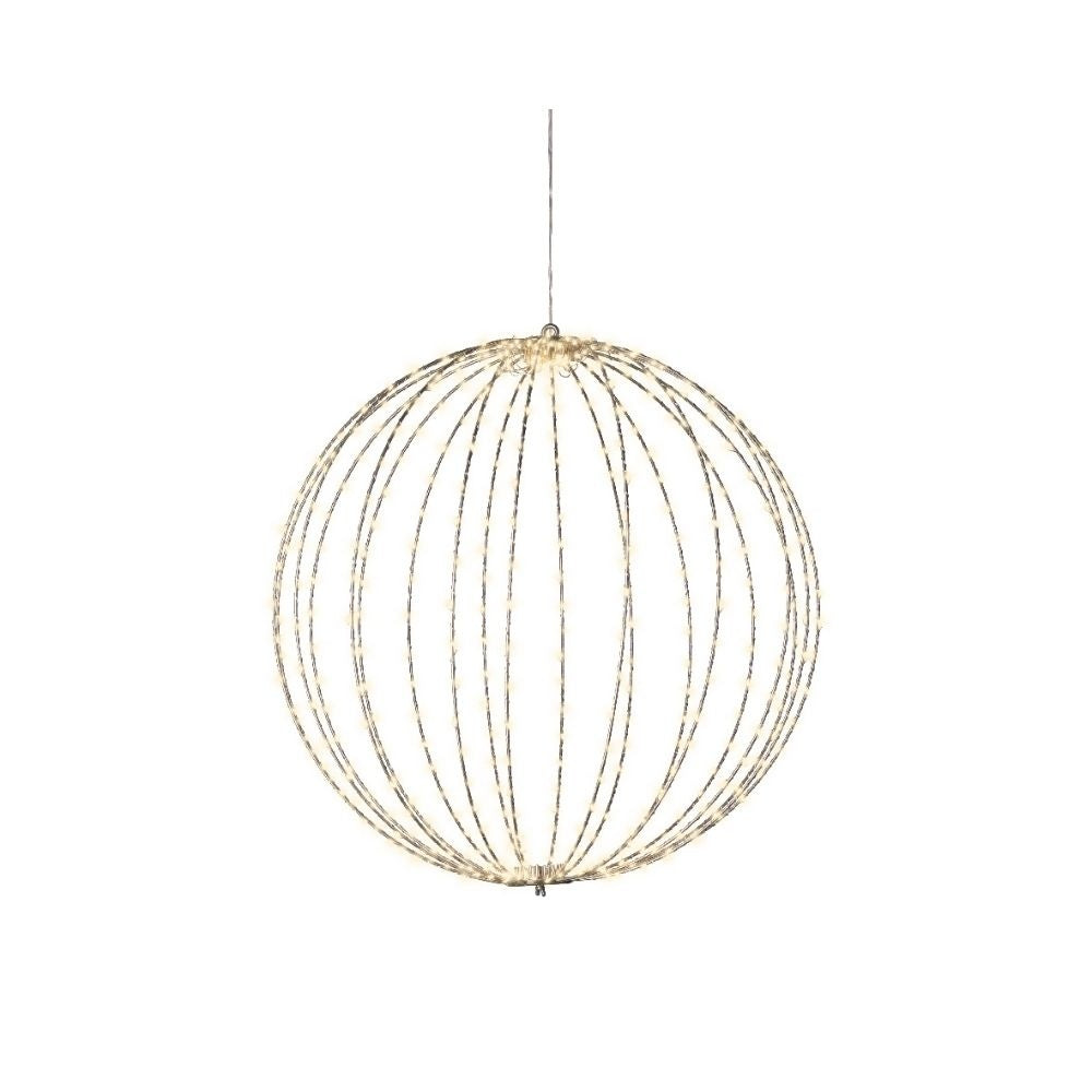 Metalen bal met LED lampjes | geschikt voor buiten | wit/warm wit | 58cm