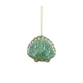 Kersthanger groene schelp | 10cm