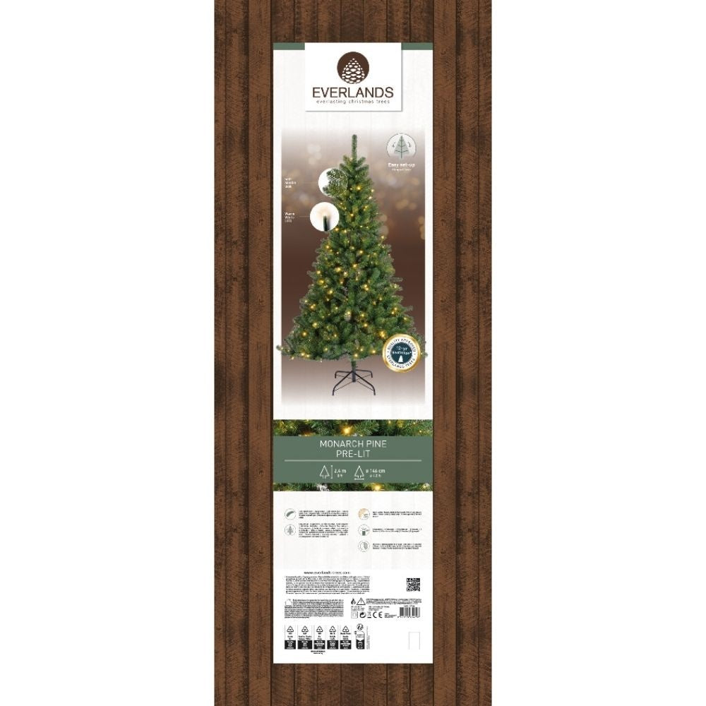 Monarch Pencil kunstkerstboom smal 240xø146cm | groen met 400 LED lampjes